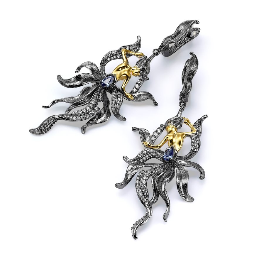 HAND MADE MERMAID EARRINGS