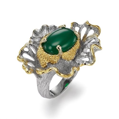 JADE FLOWER RING